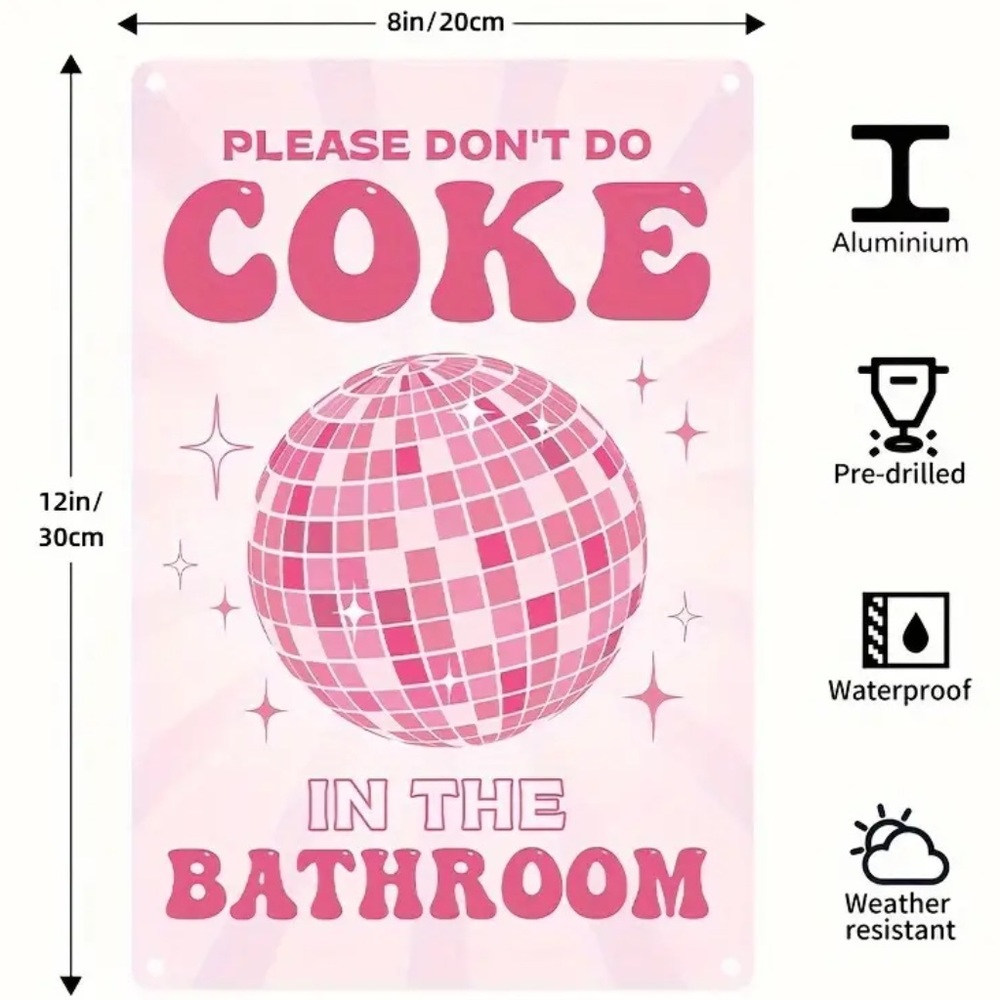"Eye-Catching Pink ""Laugh Daily"" Metal Wall Sign - Waterproof Decor (12''x8'')